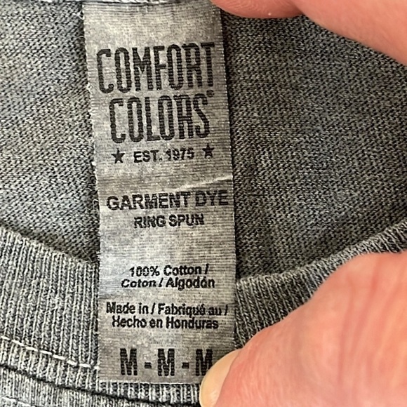 Comfort Colors Tee Shirt Eureka Springs Arkansas Size Medium Gray White Graphic - Picture 4 of 9